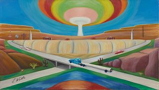 Leonard Weible Atom Bomb Painting