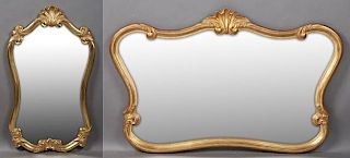 Two Louis XV Style Gilt and Gesso Mirrors, 20th c.