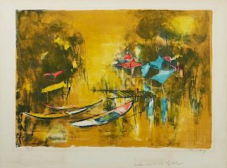 Dang Lebadang (1921-2015), "Boats on the Water," 2