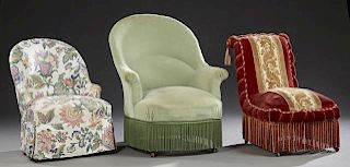 Group of Three French Lady's Parlor Chairs, c. 187