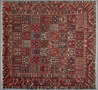 Semi Antique Persian Garden Bakhtiari Carpet, 9' 1