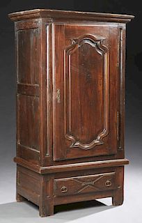 Diminutive French Carved Mahogany Bonnetiere, 19th