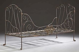 Two French Folding Iron "Campaign" Sleigh Beds, 19