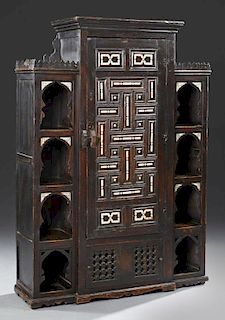 Moroccan Style Pine Cabinet, late 19th c., inlaid