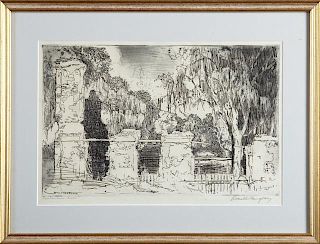 Ronald Hargrave, "Packenham Oaks," 20th c., etchin
