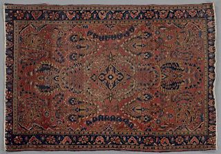 Antique Persian Sarouk, 3' 3 x 4' 7