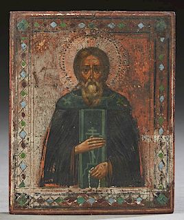 Russian Icon of Saint Sergius of Radonezh, 19th c.