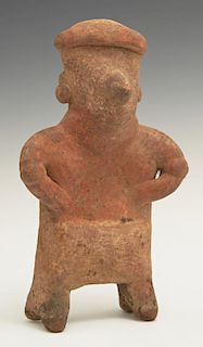Pre-Columbian Pottery Figure, of a standing male,
