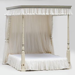 Modern Painted Canopy Bed