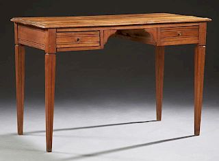 French Louis Philippe Style Carved Beech Desk, lat