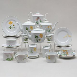 Assembled Christian Dior and Limoges Porcelain Part Tea and Dessert Service