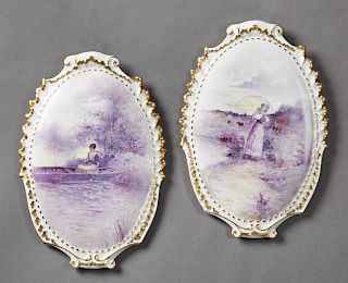 Pair of French Porcelain Plaques, early 20th c., o