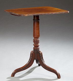 English Carved Mahogany Occasional Table, 19th c.,