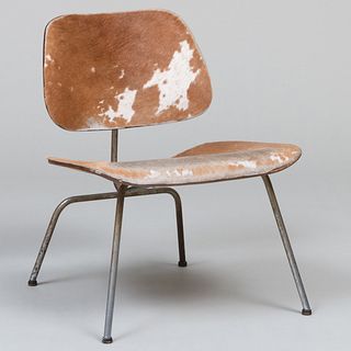 Charles and Ray Eames Plywood, Cowhide and Metal 'LCM' Lounge Chair