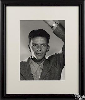 Philippe Halsman (American 1906-1979), gelatin silver print of Frank Sinatra, 1944, pub. 1978