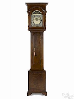 Pennsylvania Queen Anne walnut tall case clock, ca. 1770