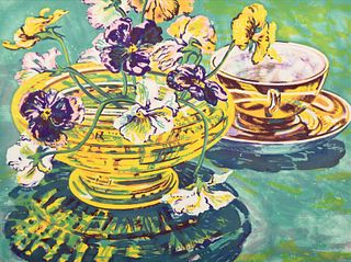 Janet Fish YELLOW BOWL Lithograph, Signed Edition