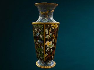 Chinese Hexagonal Cloisonne Vase