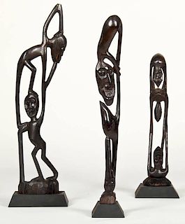 3 Modernist Makonde Shetani