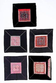 5 Miao Embroidered Squares