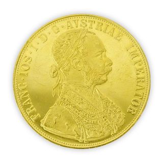 1915 Austrian 4 Ducat Gold Coin