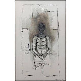 Alberto Giacometti, Swiss (1901-1966) Lithograph "Caroline" Signed and dated 1965 in print