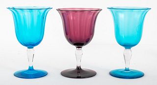 Carder Steuben Wine Glasses, 3