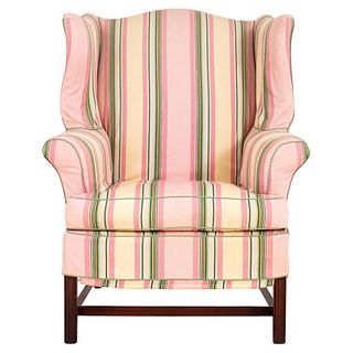 Georgian Style Slip-Covered Wing Chair