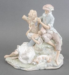 Lladro Porcelain Group 'Romantic Couple,' 1970s