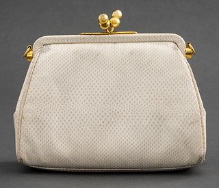 Judith Leiber White Leather Handbag
