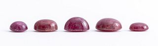 73.4 Ctw. Loose Oval Ruby Cabochon Lot