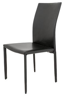 Baxton Black Leather "Alicia" Side Chair