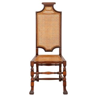 Jacobean Style Caned Oak Chair