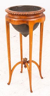 Victorian Carved Fruitwood Plant Stand