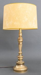 Neoclassical Chased Gilt Metal Table Lamp