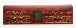 Chinese Leather Scroll Box