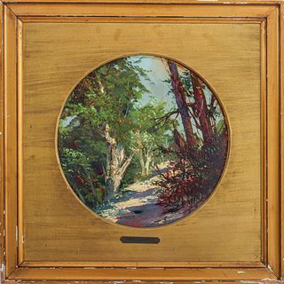 Maria E. De La Roza Landscape Oil on Panel