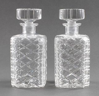 Cut Glass Decanters, Pair
