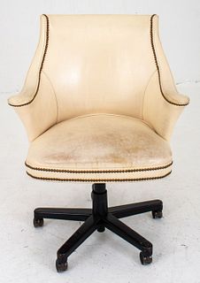 Modern White Leather Desk Chair