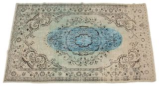Vintage Persian Blue Rug, 9' x 6'