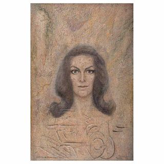 ADOLFO BEST MAUGARD, María Félix, Firmada y fechada 1953, Mixta sobre masonite, 120 x 78 cm