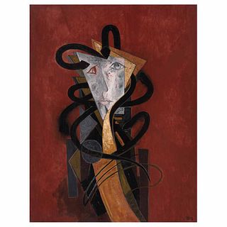JULIO CHICO, Medusa, Firmado, Acrílico sobre tela, 150 x 115 cm, Con certificado