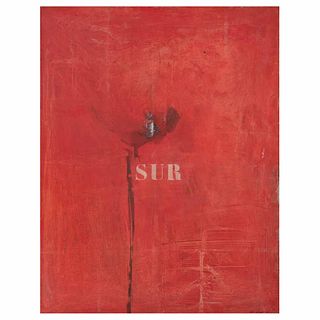 REMIGIO VALDÉS DE HOYOS, Rouge, Firmado y fechado 2001, Óleo sobre tela, 139 x 108 cm