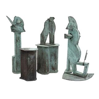 GABRIEL MACOTELA, Sin título (conjunto escultórico), c) Firmada y fechada 93, Esculturas en bronce, medidas variables