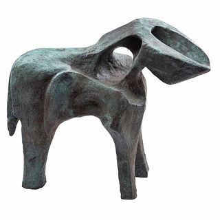EMILIANO GIRONELLA PARRA, Perro, Firmada, Escultura en bronce 3 / 9, 76 x 80 x 32 cm, Con constancia