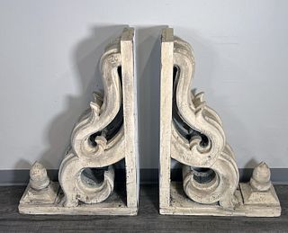 LARGE HEAVY WHITE ARCHITECTURAL CORBELS 