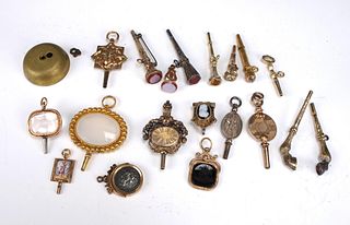 ANTIQUE WATCH FOB & ATTACHMENTS COLLECTION