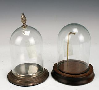 2 GLASS DOME POCKETWATCH HOLDERS