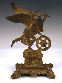FATHER TIME FIGURAL POCKET WATCH HOLDER STAND