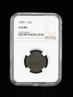 1809 CLASSIC HEAD HALF CENT NGC COIN